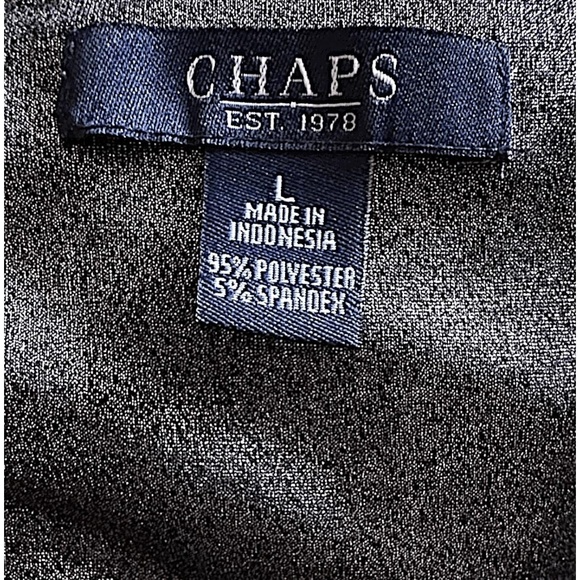 Chaps Dress Womens Large Gunmetal Metallic Shimmer Sleeveless Ruched Knee-Length - Picture 6 of 7